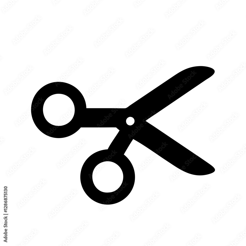 Scissors icon on a plain background Scissors icon on a plain background
