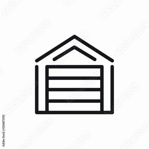 garage door icon sign vector