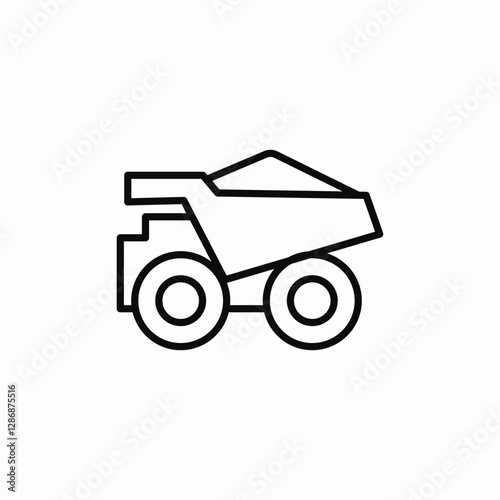 industrial truck icon sign vector
