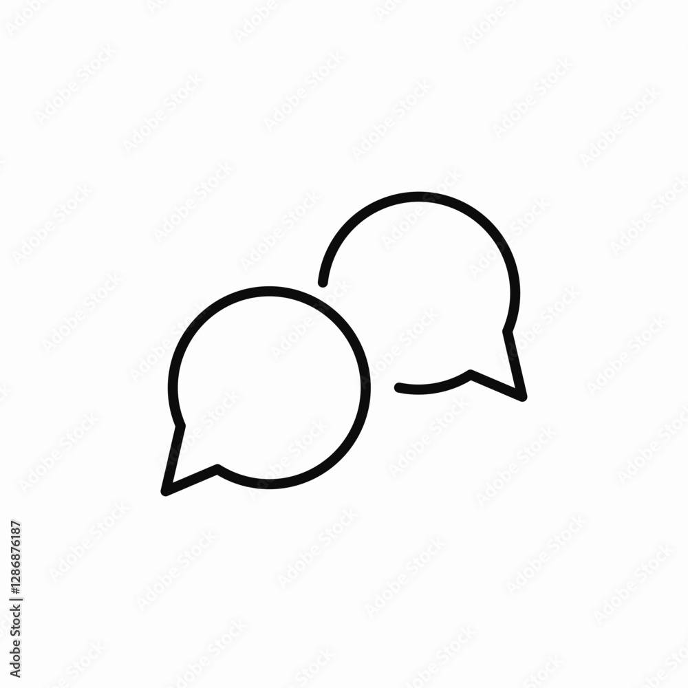 message discussion icon sign vector message discussion icon sign vector