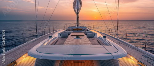 A luxurious sailing yacht with a modern design and_004