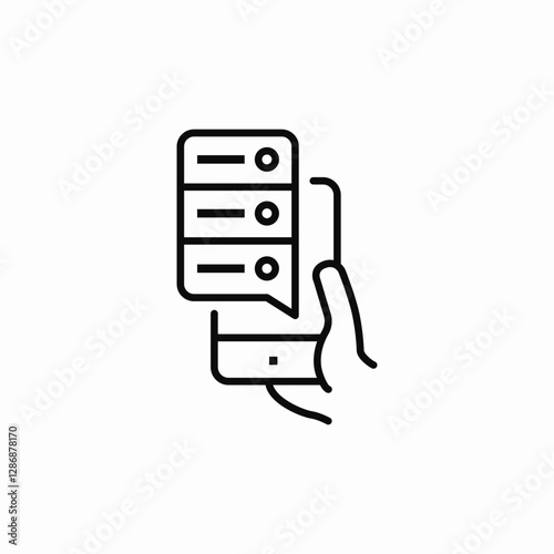 smartphone notification messages icon sign vector