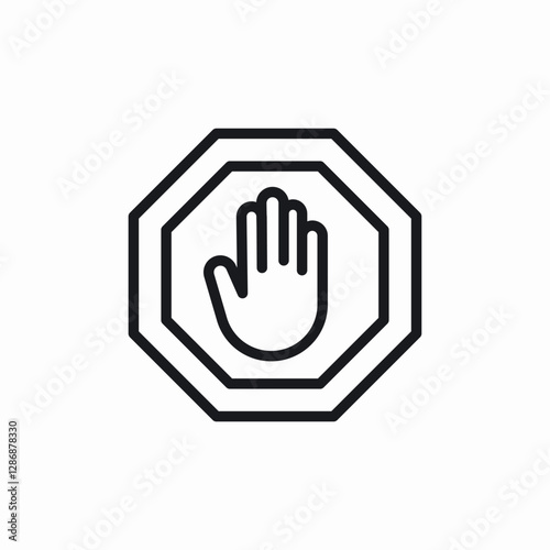 stop route icon sign vector