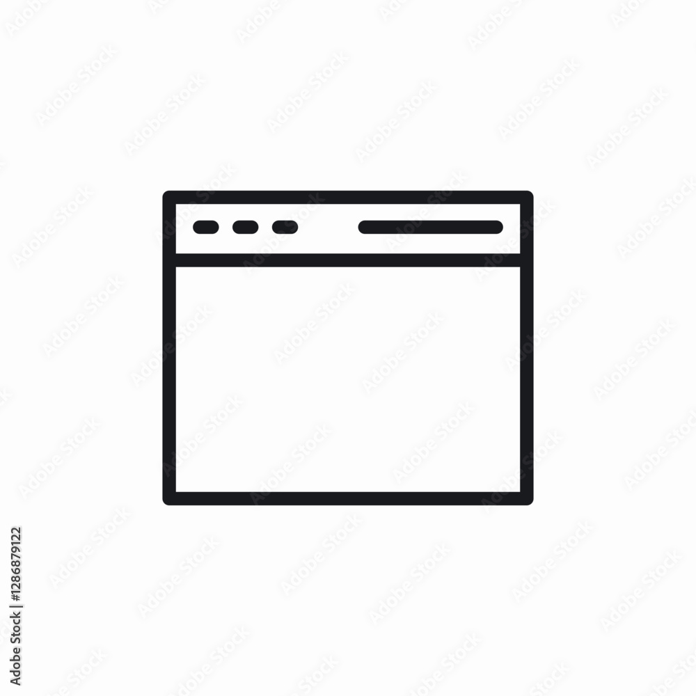 window browser icon sign vector window browser icon sign vector