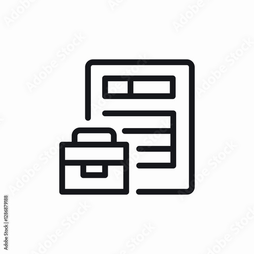 work file icon sign vector