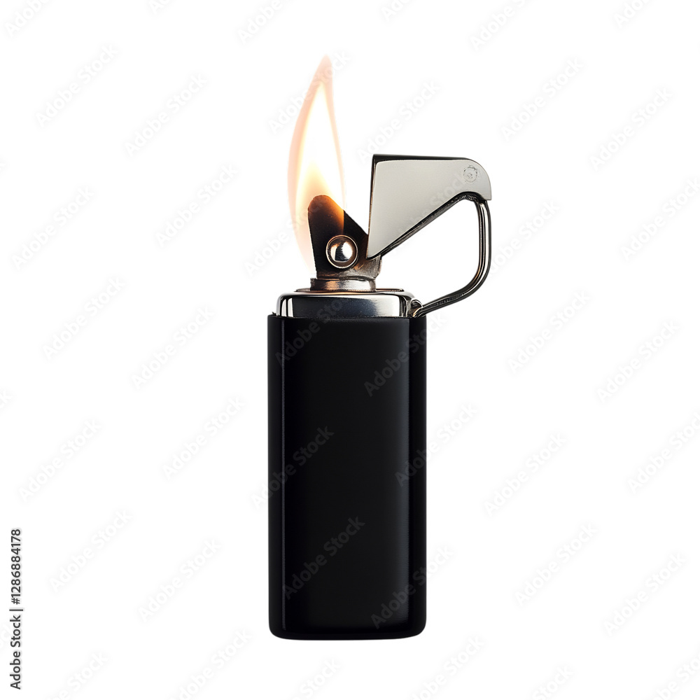 A Small Bright Flame from a Lighter Igniting Isolated on Transparent Background A Small Bright Flame from a Lighter Igniting Isolated on Transparent Background