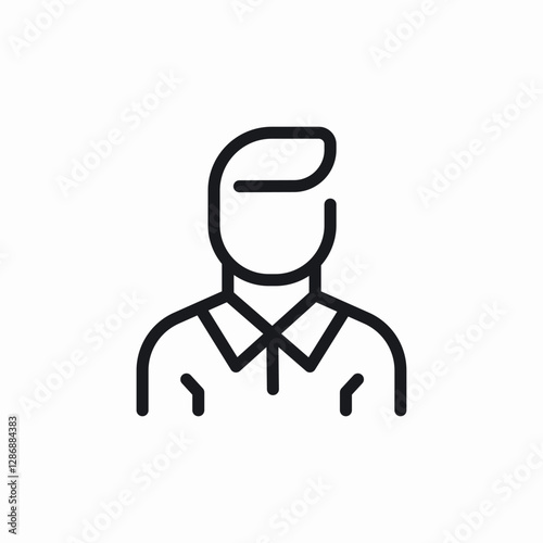bank staff icon sign vector