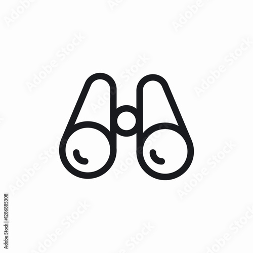 isolated binoculars icon sign vector