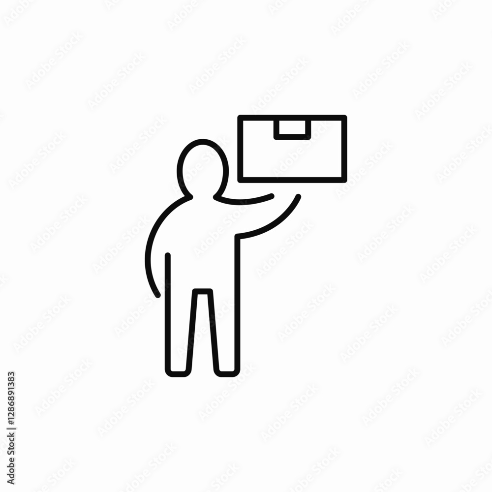cardboard package mail delivery icon sign vector cardboard package mail delivery icon sign vector