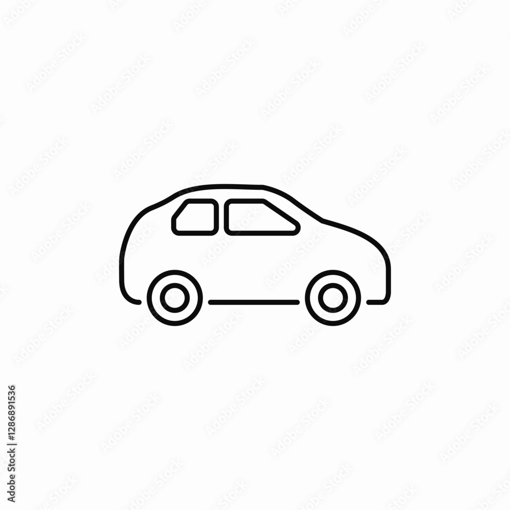 compact vehicle icon sign vector compact vehicle icon sign vector