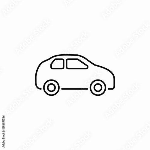 compact vehicle icon sign vector
