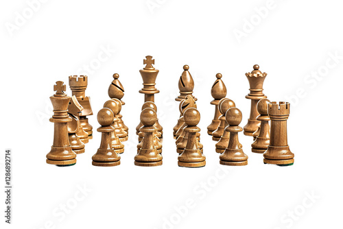 Isolated Wooden Chess Set