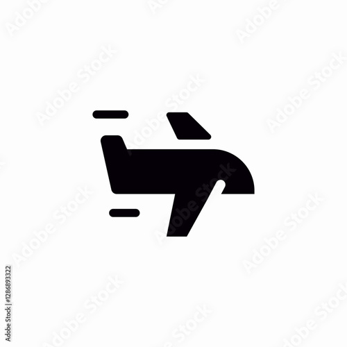 plane fly icon sign vector