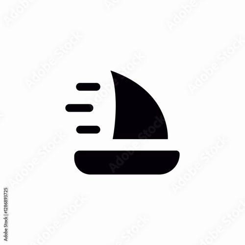 sail speed icon sign vector