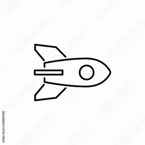 space rocket icon sign vector
