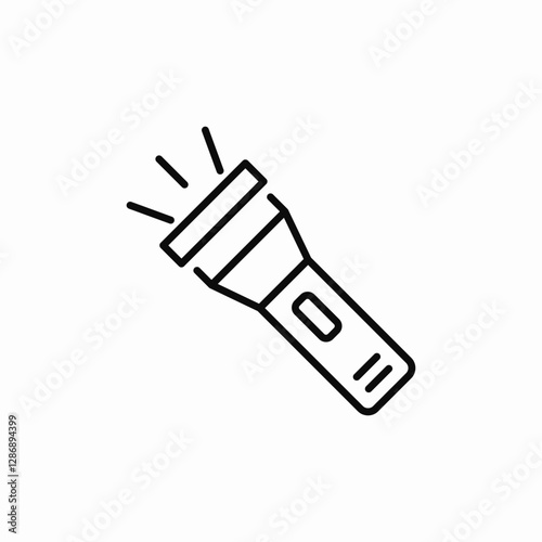 torch flash icon sign vector