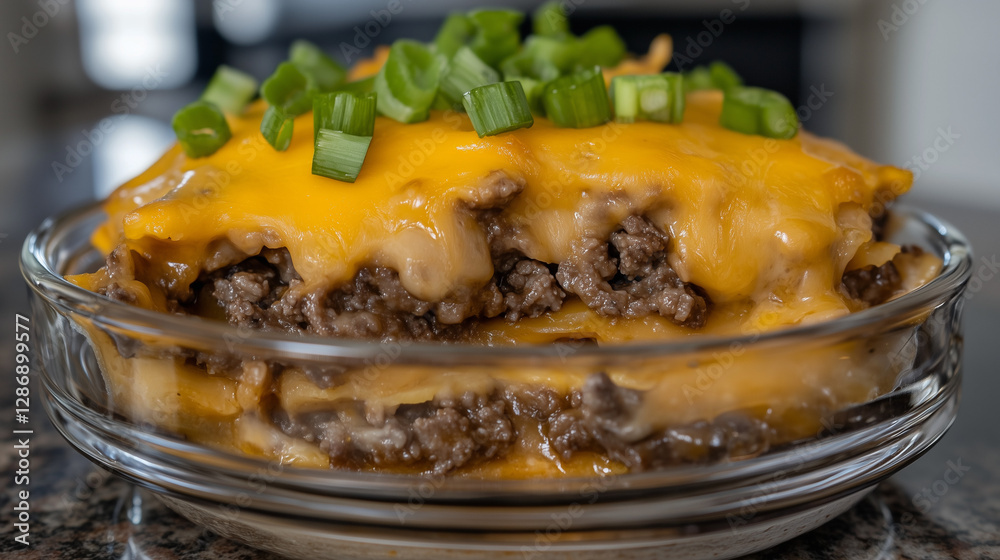 Gooey Oven-Baked Casserole with Melted Cheese Gooey Oven-Baked Casserole with Melted Cheese