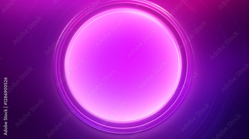 Obraz premium Purple Smooth Gradient Abstract Background with Glowing Sphere Frame. Copy Paste Area for Logo or Product.
