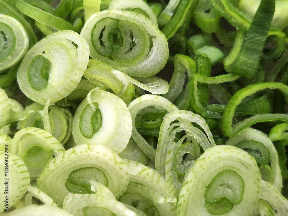Green Onion Salad. Chopped Green Onions. Vegetarian Food Green Onion Salad. Chopped Green Onions. Vegetarian Food