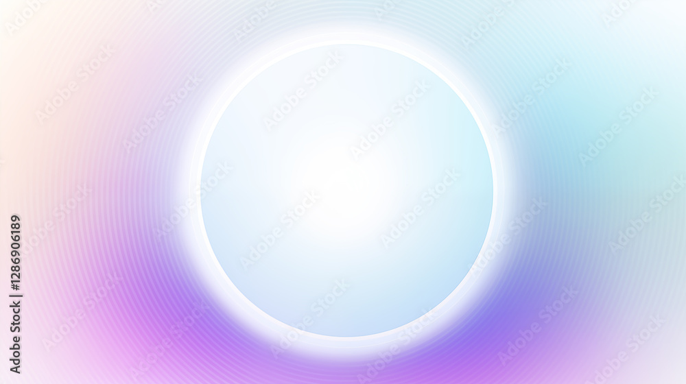 Colorful Smooth Gradient Abstract Background with Glowing White Sphere Frame. Copy Paste Area for Logo or Product. Colorful Smooth Gradient Abstract Background with Glowing White Sphere Frame. Copy Paste Area for Logo or Product.