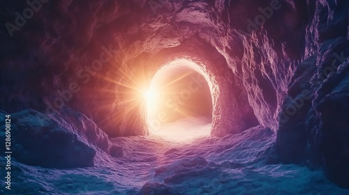 Triumphant Resurrection: Jesus Christ Rises, Easter Sunday Celebration. A powerful depiction of faith, hope, and the miracle of Easter. Perfect for   