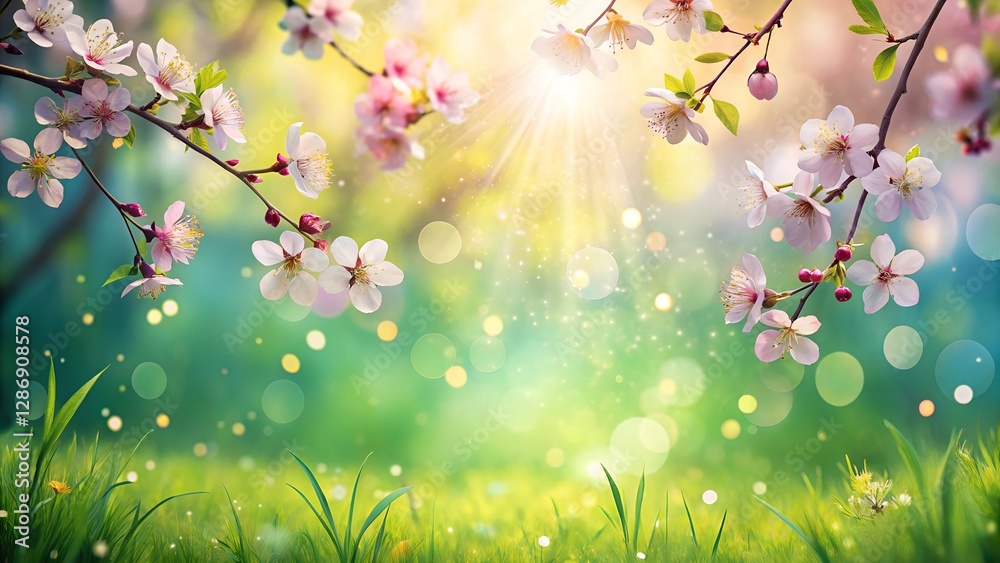 Fototapeta premium spring background with flowers