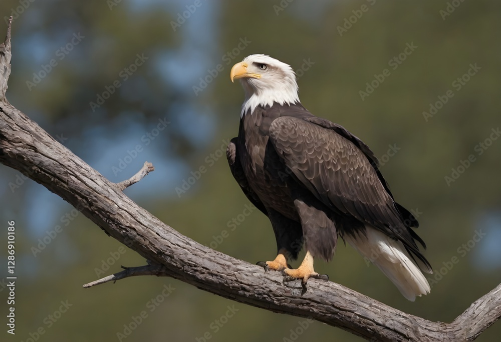 Majestic Bald Eagle (Haliaeetus leucocephalus) in Flight Over Wilderness Majestic Bald Eagle (Haliaeetus leucocephalus) in Flight Over Wilderness