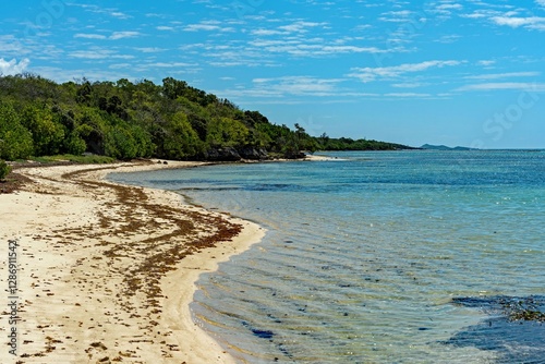 Der Strand von Kanouanne in Saint Francois auf Guadeloupe 