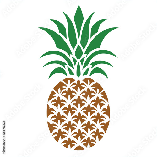Pineapple stencil, Pineapple template, Pineapple vector, cut files, laser cut, Silhouette, Cricut, EPS