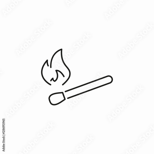 light match icon sign vector