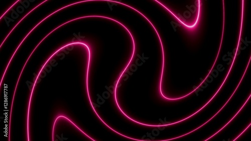 Neon abstract laser light. glowing laser line moving on black background. security concept laser light protection illustration background.