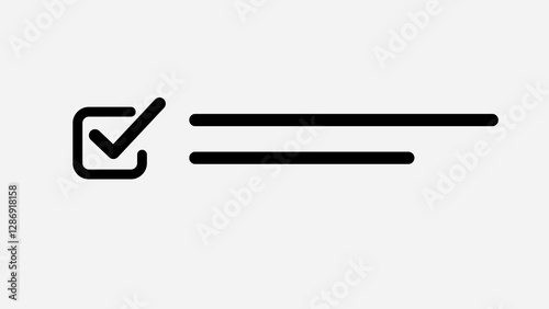Checklist line icon. document marking, tick mark icon illustration background.