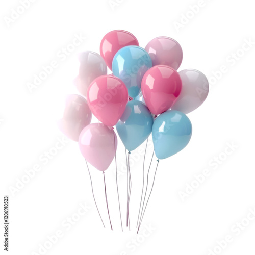 Wallpaper Mural Pastel Balloons Bunch Celebration Party Festive Joyful Torontodigital.ca