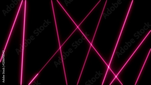Neon abstract laser light. glowing laser line moving on black background. security concept laser light protection illustration background.