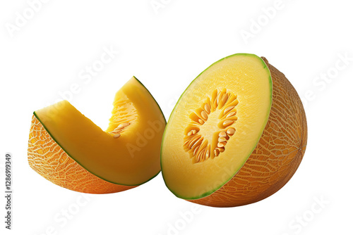 Isolated Cantaloupe Melon