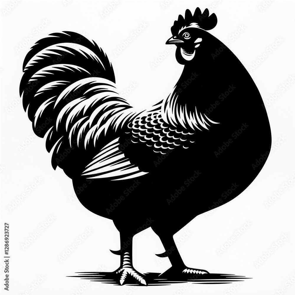 hen isolated on white