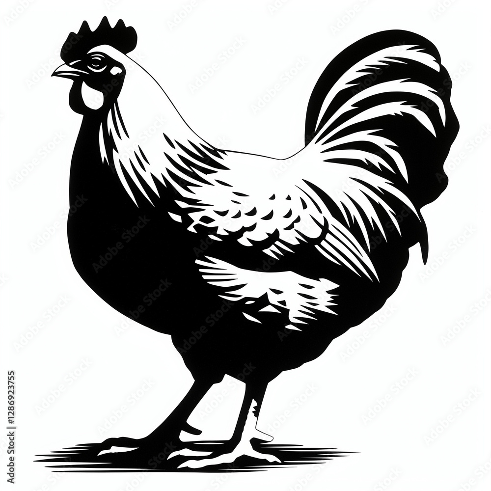 chicken isolated on white background