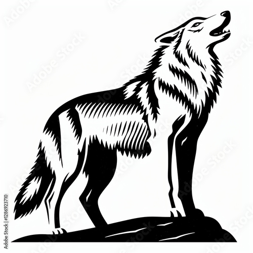 Obraz na płótnie wolf vector illustration w salonie