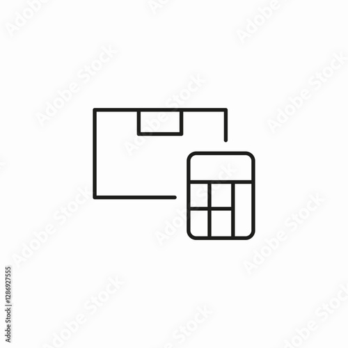 box package organize icon sign vector