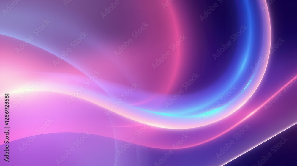 Fototapeta premium Abstract flowing gradients of pink, purple, and blue create a soothing, visually appealing effect.