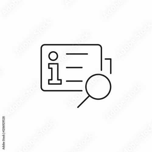 information card icon sign vector