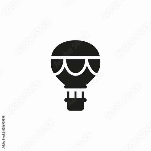 hot air balloon experience icon sign vector