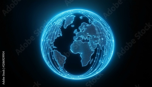 홀로그램 스타일의 지구