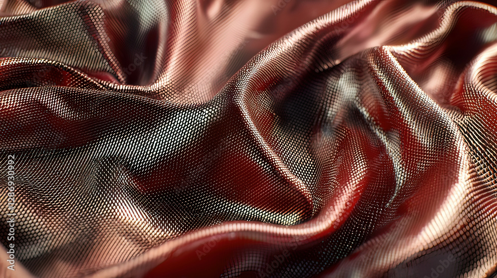 Naklejka premium Ultra-realistic close-up of smart fabric with advanced anti-bacterial fibers, seamless texture, sleek design, subtle reflections