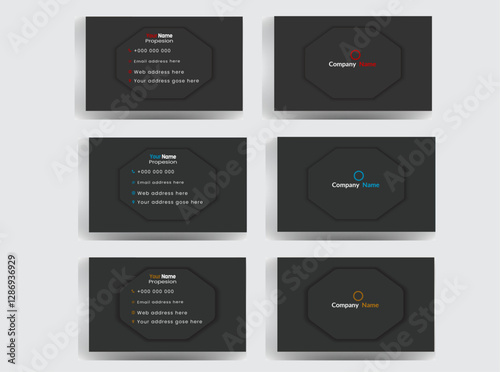 
Modern business Card . Corporate double-sided creative business card template . Business card for business and personal use . Vector illustration design. Horizontal layout, Print ready .
