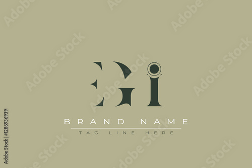 EGI abstract letter logo design. This logo is designed by three abstract letters.