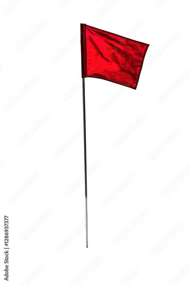 A golf hole with a bright red flag isolated. transparent PNG A golf hole with a bright red flag isolated. transparent PNG