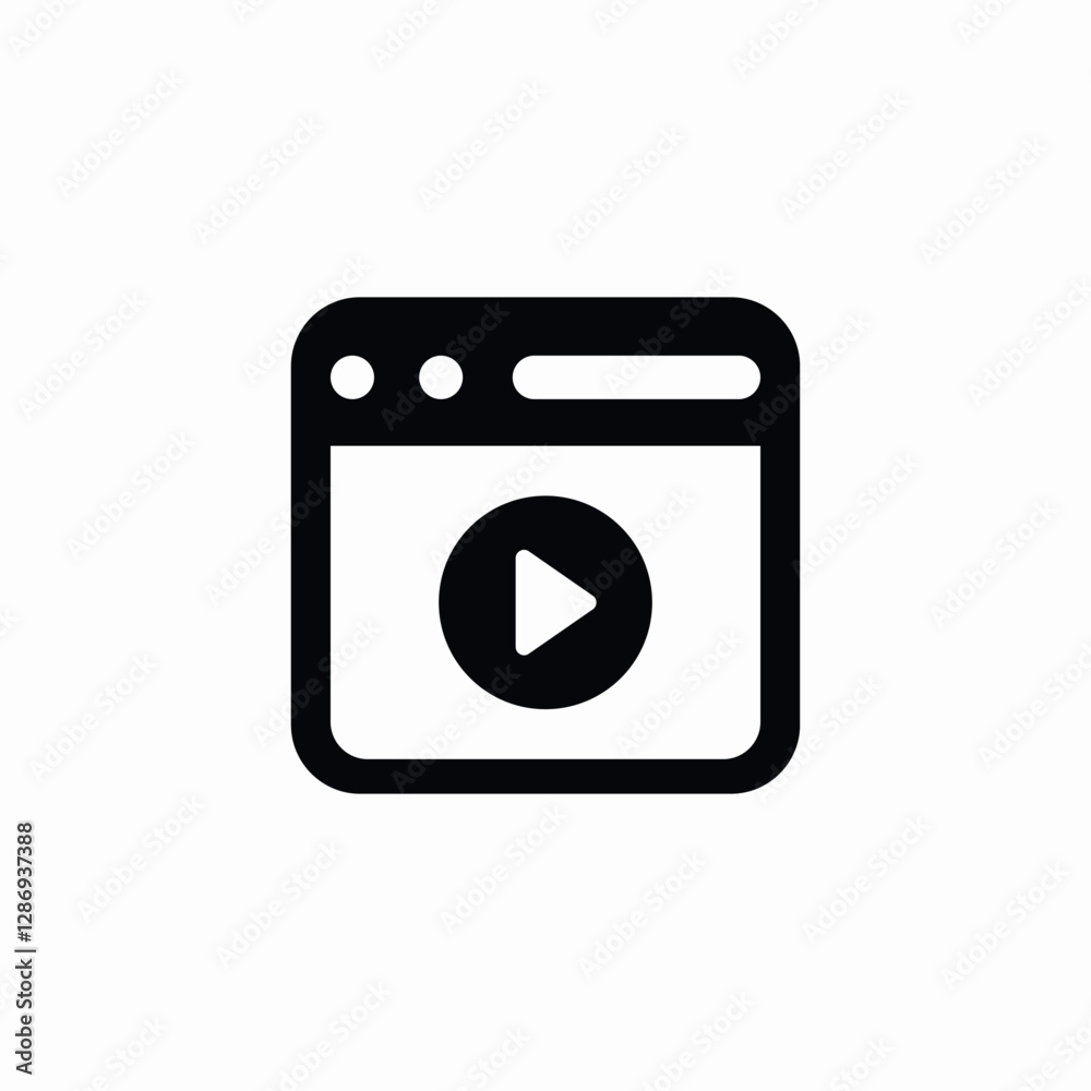 web media player icon sign vector web media player icon sign vector
