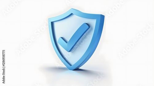 cartoon 3d Icon safety shield check mark perspective . Blue symbol security safety icon. Checkmark in minimalistic style. 3d vector illustration. white background Free Download cartoon 3d Icon safety shield check mark perspective . Blue symbol security safety icon. Checkmark in minimalistic style. 3d vector illustration. white background - GFXLoad
