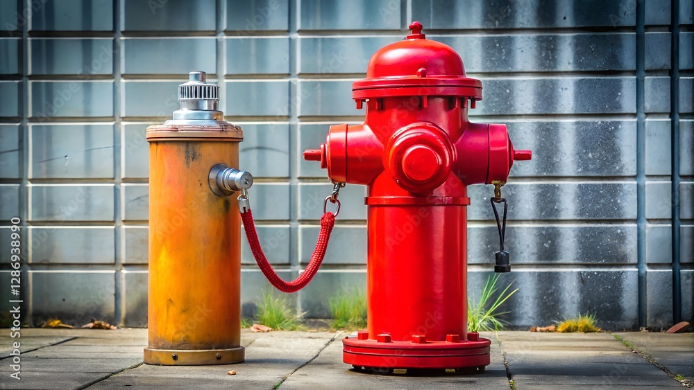 red fire hydrant in the street red fire hydrant in the street